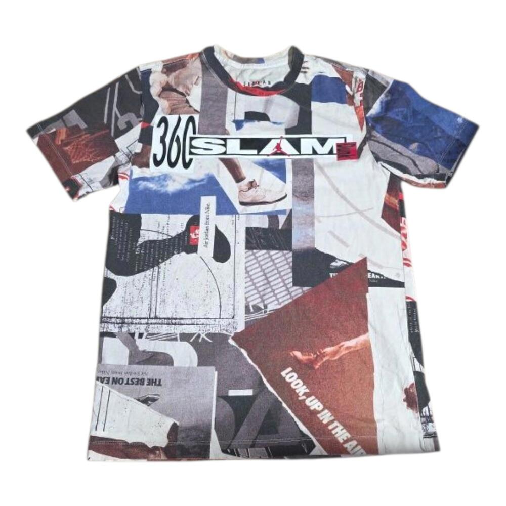 Nike Air Jordan Shirt Mens Small Multicolor 360 Slam Dunk Streetwear AOP Jumpman